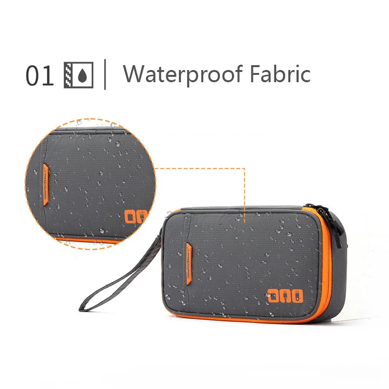 Portable Electronic Accessory Travel Bag,Cable Organizer Bag Gadget Carry Bag for iPad,Cables,Power,USB Flash Drive, Charger