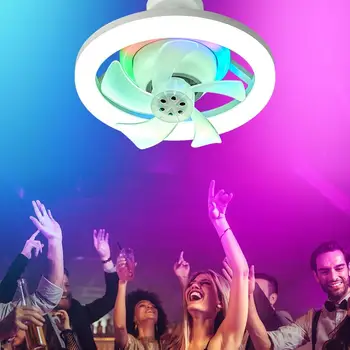 Smart Ceiling Fan Fans With Lights Remote Control Bedroom Decor Ventilator Lamp Silent 2
