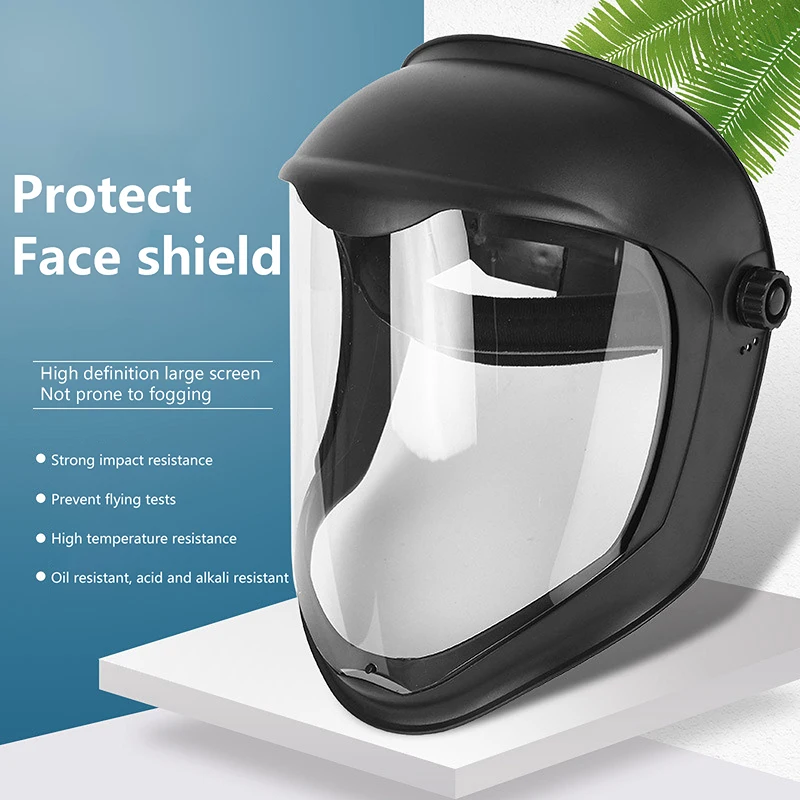 Full Face Shield Anti Fog Face Cover Reusable Protective Transparent Visor For Restaurant Lightweight Durable Multipurpose