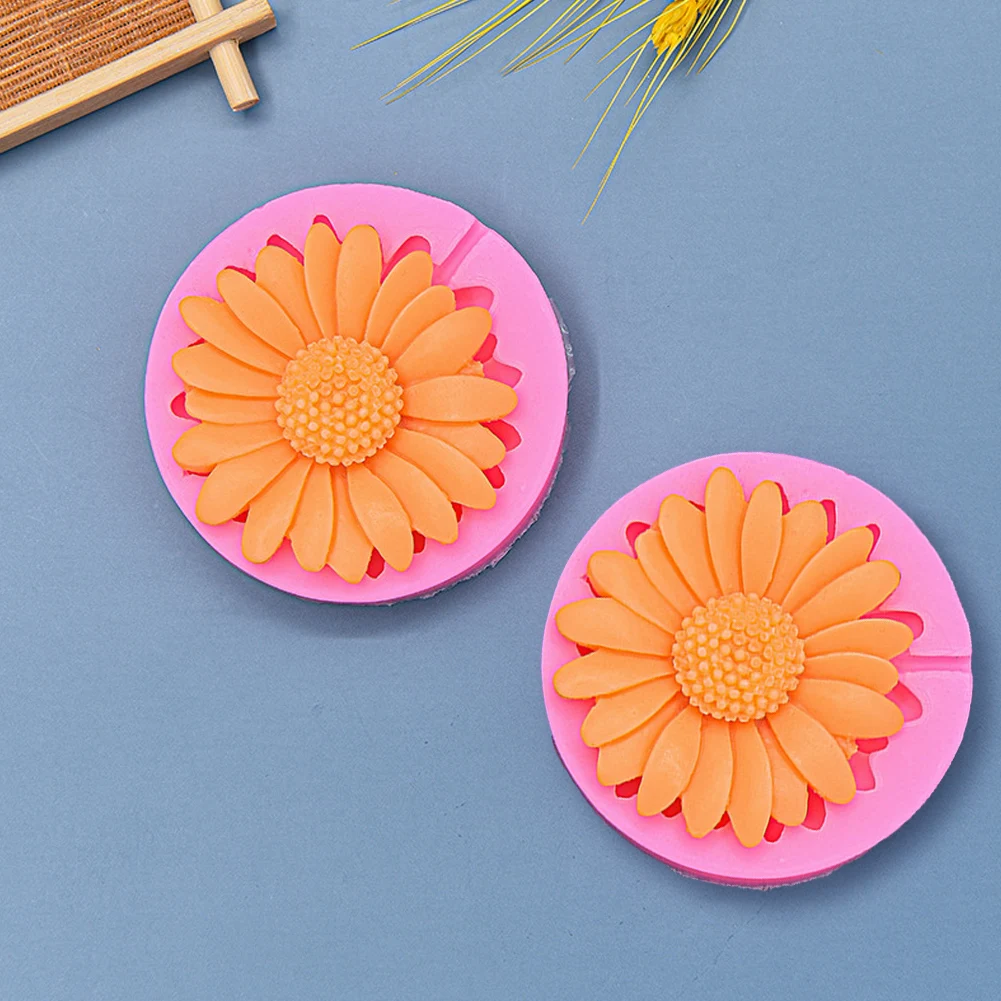 Soft Silicone Baking Mold Jewelry Casting DIY 3D Flower Shape Epoxy Resin Mold Daisy Soap Making Craft Candle Mould Home Decor