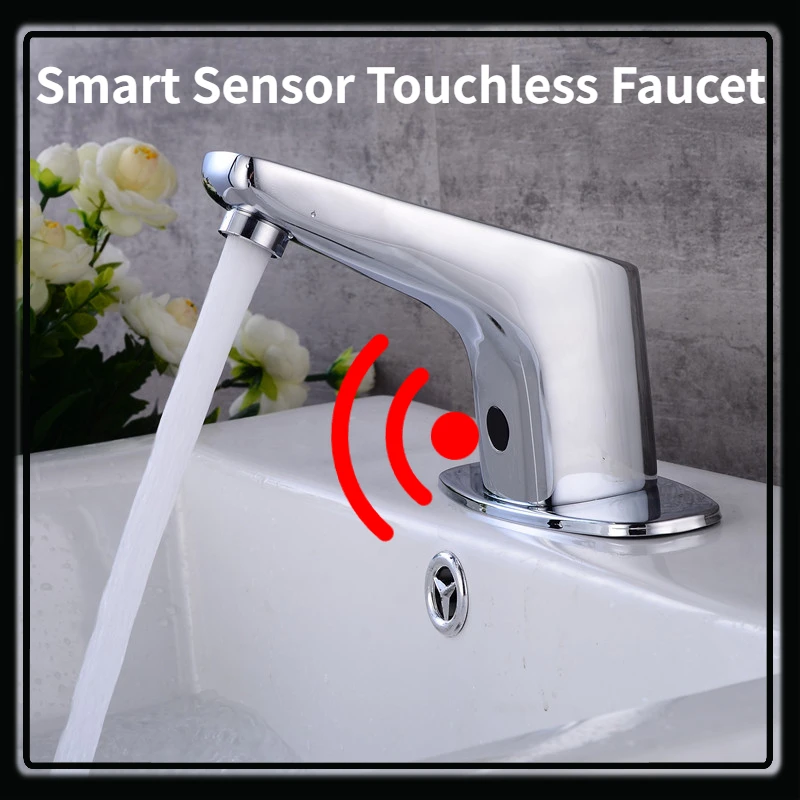 

Touchless Kitchen Sink Faucet Smart Sensor Basin Mixer Brass Chrome Infrared Gourmet Faucet Smart Bathroom Sensor Tap Vanity Tap