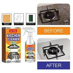 Kitchen Oil Stain Degreaser Pot Pan Stain Remover Grills Ovens Grease Cleaner Cooktop Cleaning Household Cleaning Bubble Spray