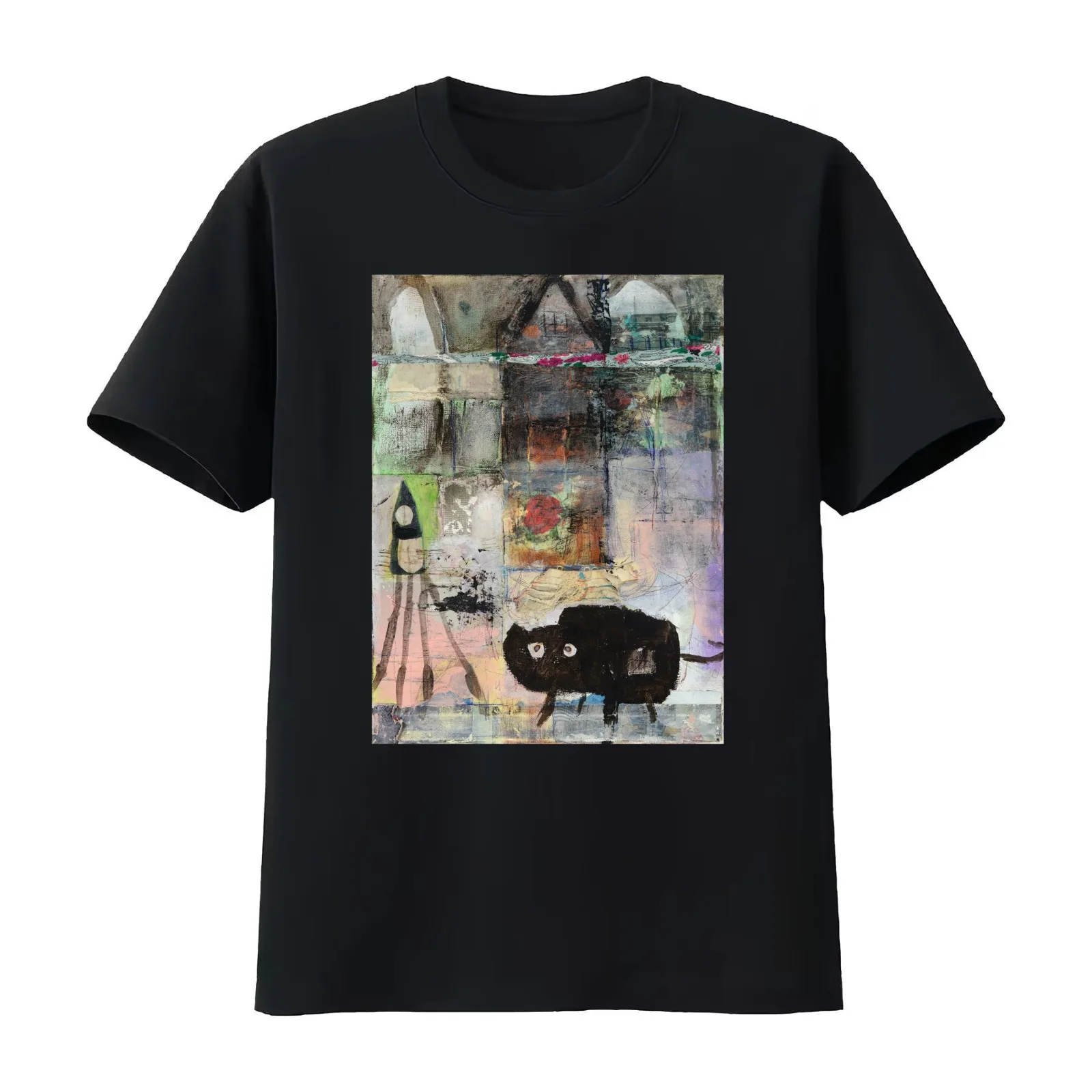 The Cat Lady in her Studio T-Shirt Summer Casual Cotton Tee Oversized Streetwear Tops Vintage Graphic Print Unisex Men Women