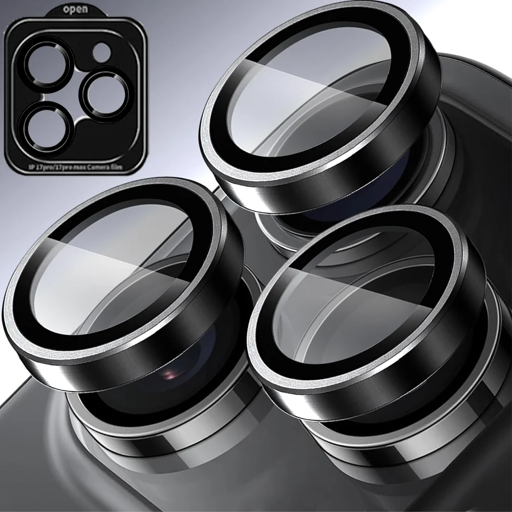 1-3Pcs Objektiv Protektoren Für IPhone 17 Pro Max Gehärtetem Glas Kamera Abdeckung Für 17Pro 17ProMax metall Objektiv Schutz Fall Legierung Ring