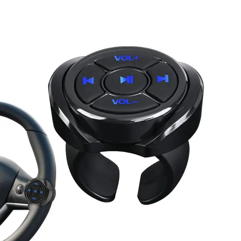 

Steering Wheel Media Remote Auto Wireless Media Button Automobile Square Control Button Multi-Function For In-Car Mobile Phone