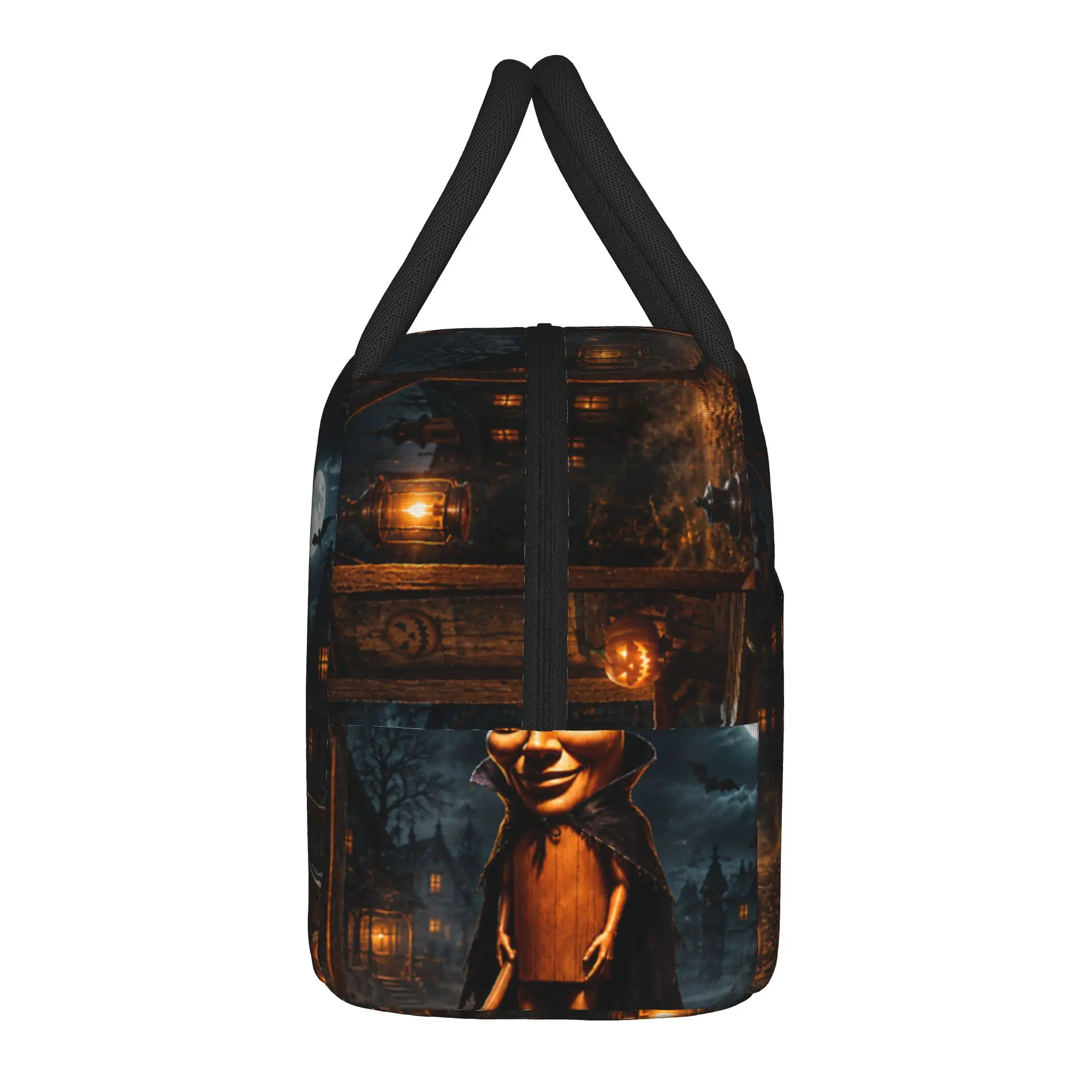 Tung Tung Tung Sahur Funny Italian Brainrot Halloween Meme Lunch Bag  Travel Lunch Box For Girls Retro Tote Food Bags Cooler Bag