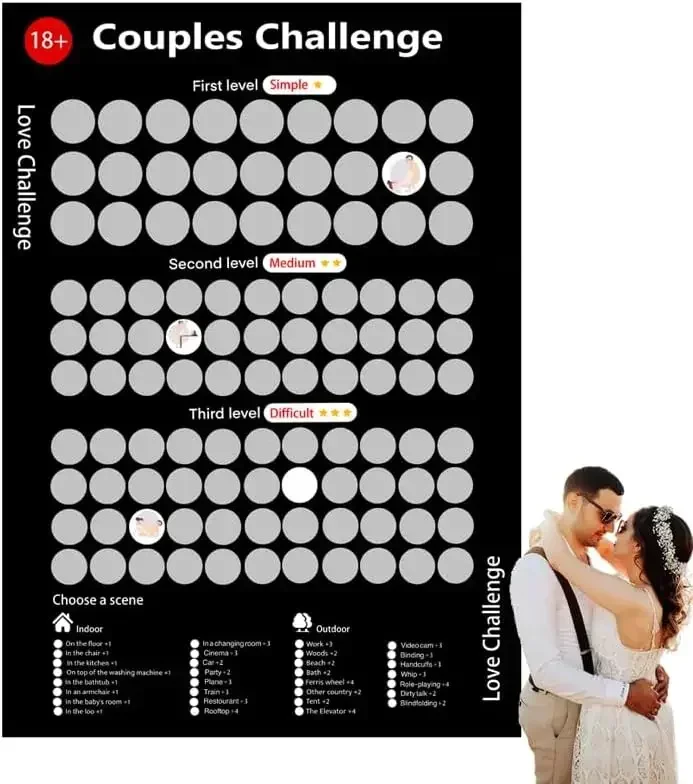 104 Love Tasks Scratch Off Poster Couple Challenge 104 Dates Bedtime Adventures Scratch Off Bucket List Valentines Day Gifts