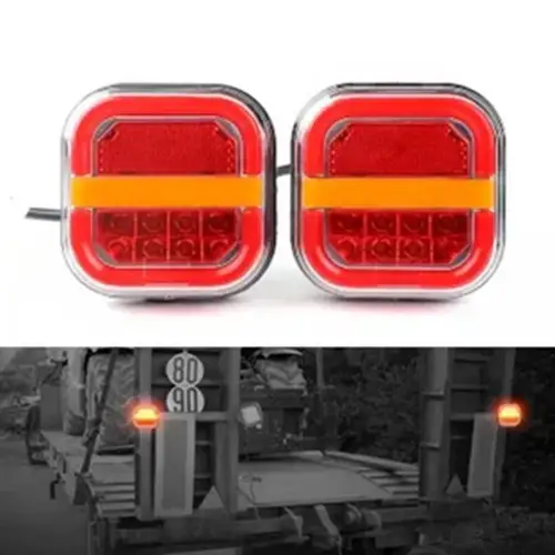 Imagen 2 del producto 2 uds luces de freno inalámbricas para coche luz trasera LED impermeable señal de freno trasero 12V 24V accesorios de coche para remolque de coche camión barco