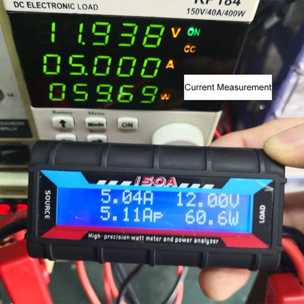 Watt Meter Reusable 150A 200A ABS Digital Electrical Motor Solar Panel LCD Screen Power Analyzer Voltmeter Backlight RC