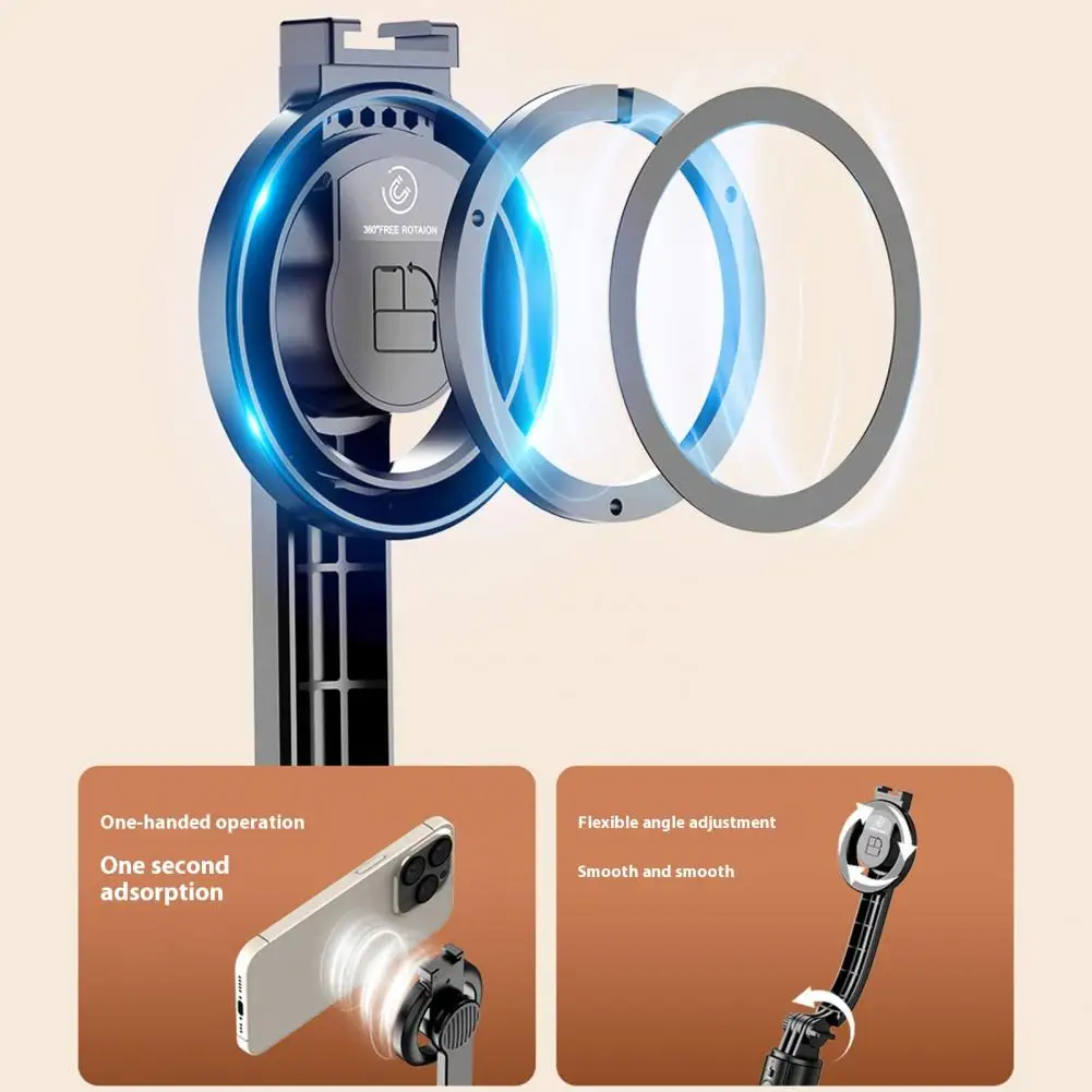 확장 가능한 셀카봉 초경량 휴대용 셀카봉 초경량 자기 셀카봉 삼각대(360도 고)