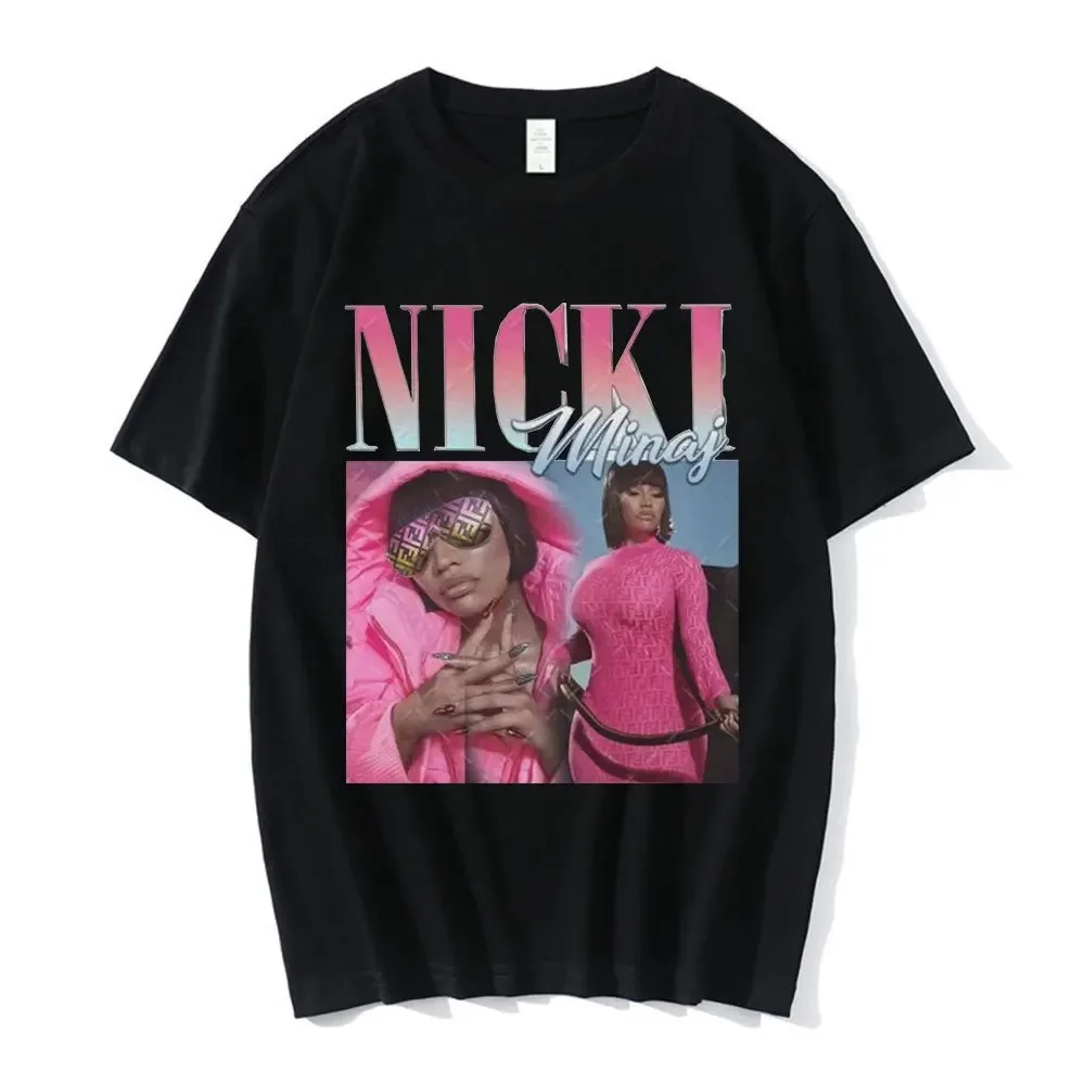 Koszulka w stylu Vintage męska moda 90s oversize hiphopowy sweter raperzy Nicki Minaj nadruk graficzny koszulka zwykła męska koszulka damska