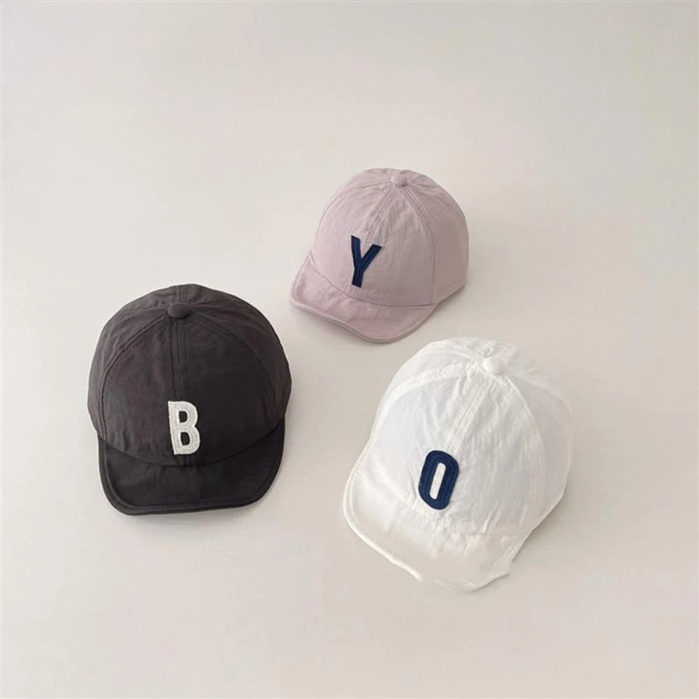 

Korean Summer Letter Baseball Cap Thin Quick-drying Children Peaked Hat Outdoor Breathable Baby Sunscreen Cap Kids