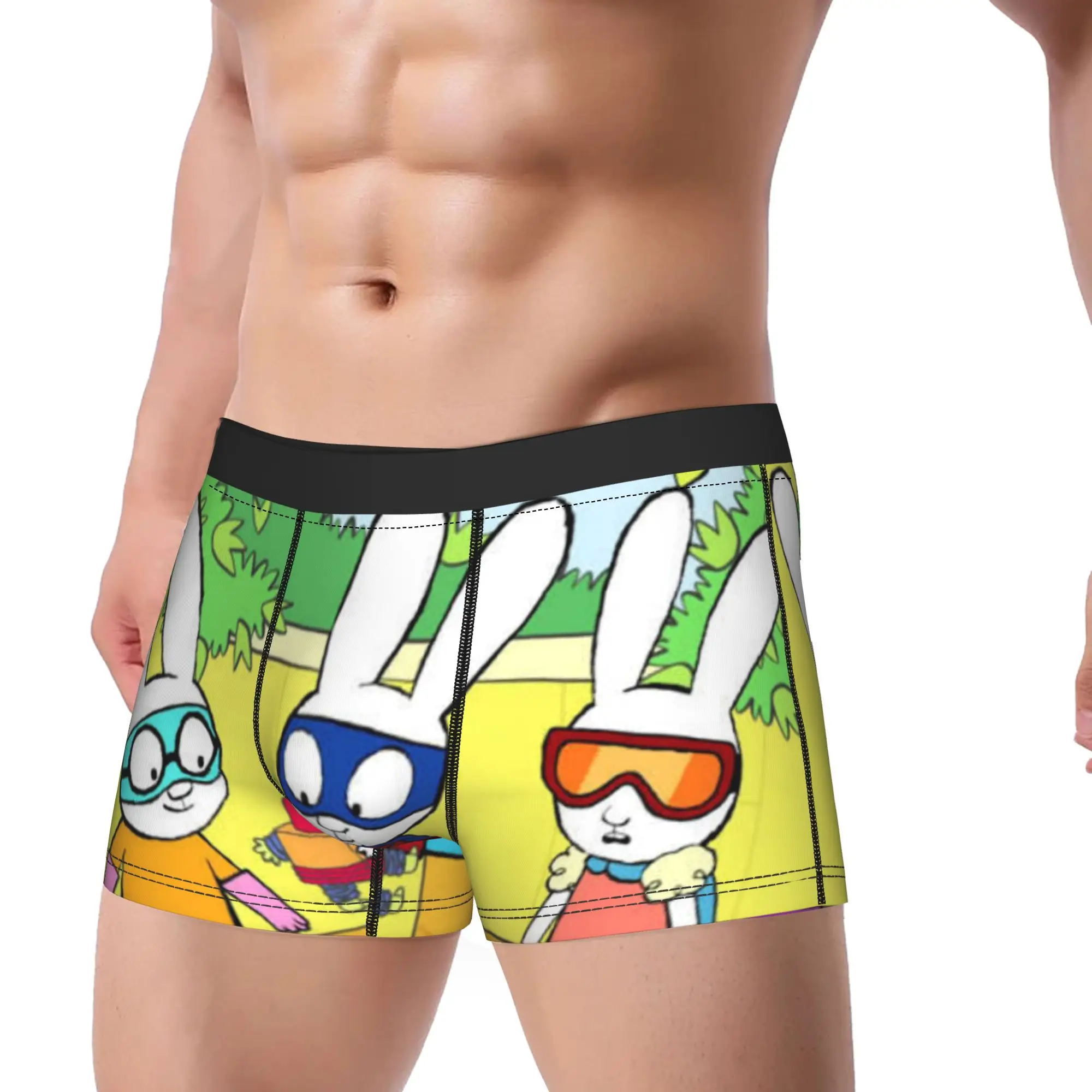 Man Simon Super Rabbit Boxers,Cozy  Underwear Breathable Panites
