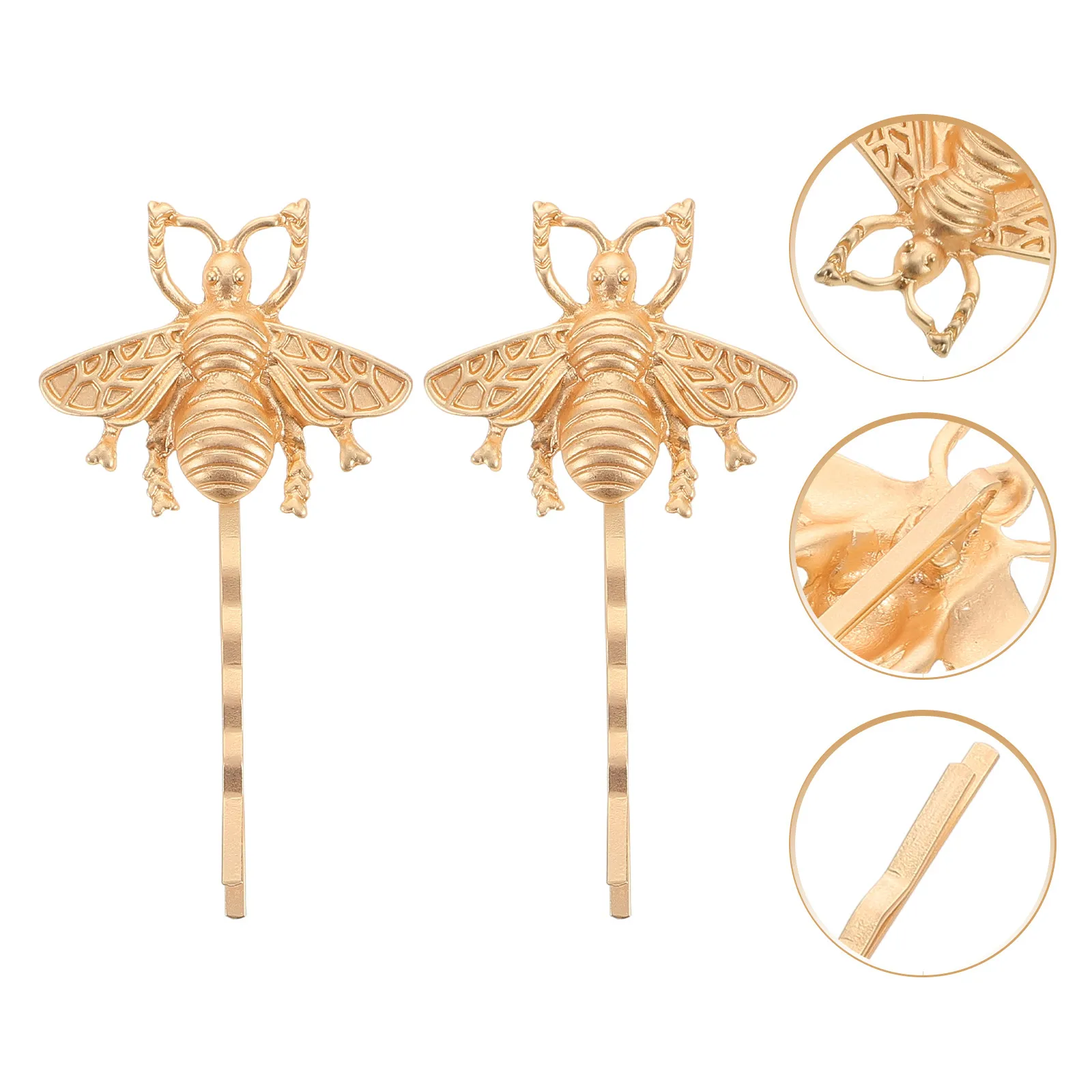 

4Pcs Bee Hair Clip Set Cute Realistic Small Zinc Alloy Hairpins Animal Accessories for Women Girls Hairpin Bee Hair Clip