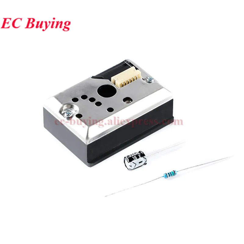 1Pc-3Pcs GP2Y1014AU0F PM2.5 Compact Optical Dust Sensor Compatible GP2Y1010AU0F GP2Y1010AUOF Smoke Particle Sensor GP2Y1014AUVF