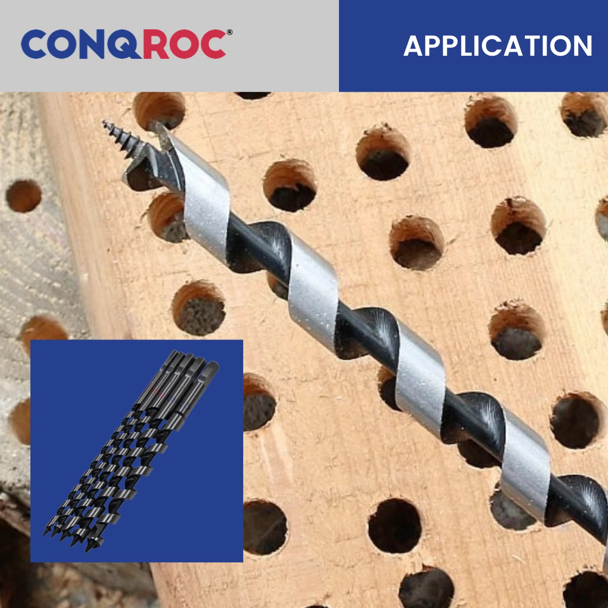เกลียว-ขลุ่ยสว่านเจาะBitsชุดSelf-Centering Pole Bits Hex Shank 5 ชิ้นความยาว-230 มม.เส้นผ่านศูนย์กลาง-6 & 8 & 10 & 12 & 14 มม.