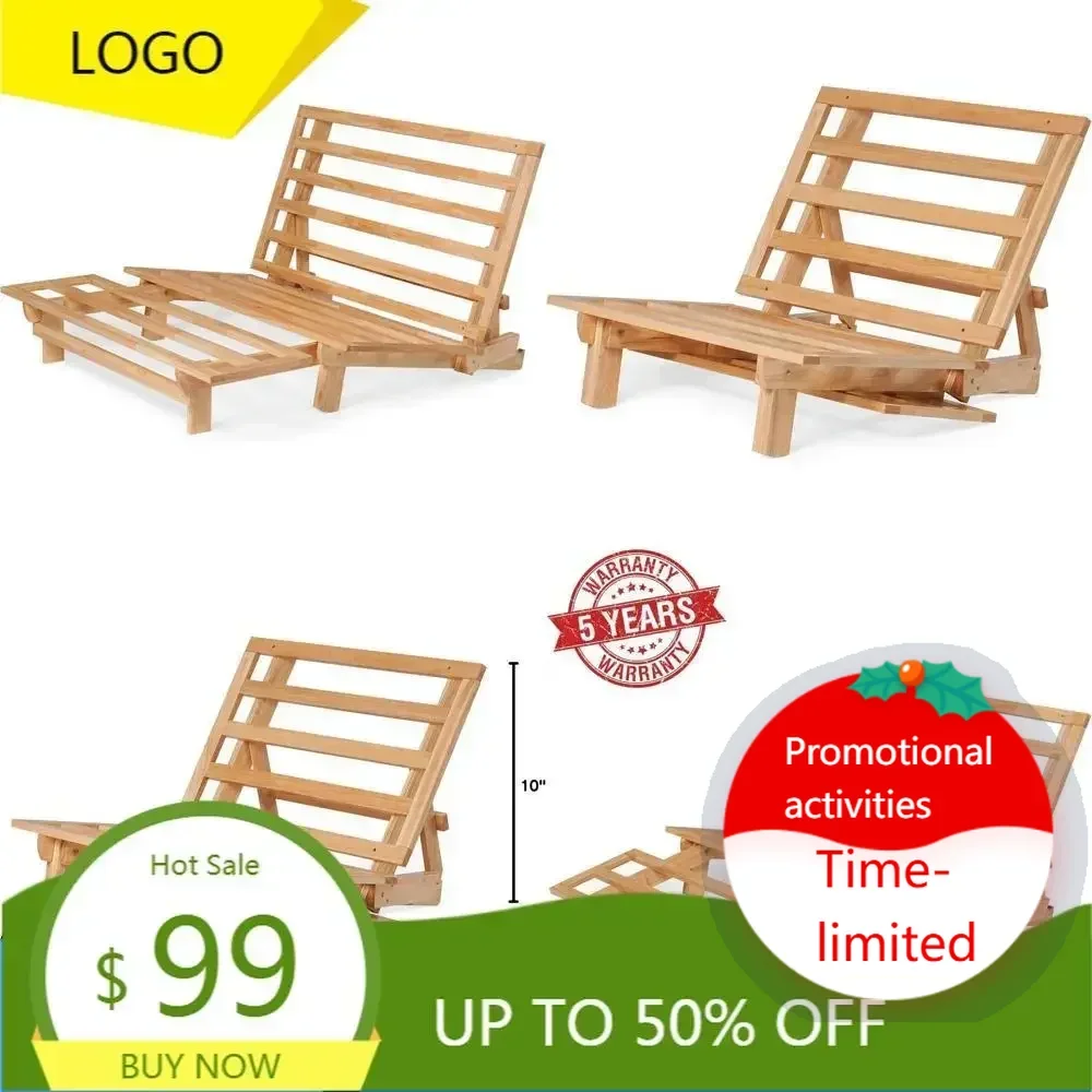 

Хит продаж: раскладной деревянный диван-футон размера Queen-size (трехсекционный) - (экономия пространства, натуральная отделка) идеально подходит для небольших помещений, автодомов и др.