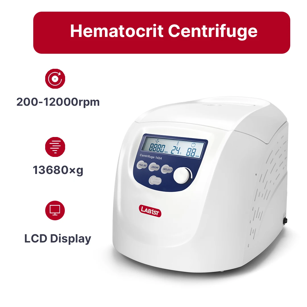 Lab1st Hematocrit Centrifuge 12000rpm Lab Centrifuge for Micro Solution Separations