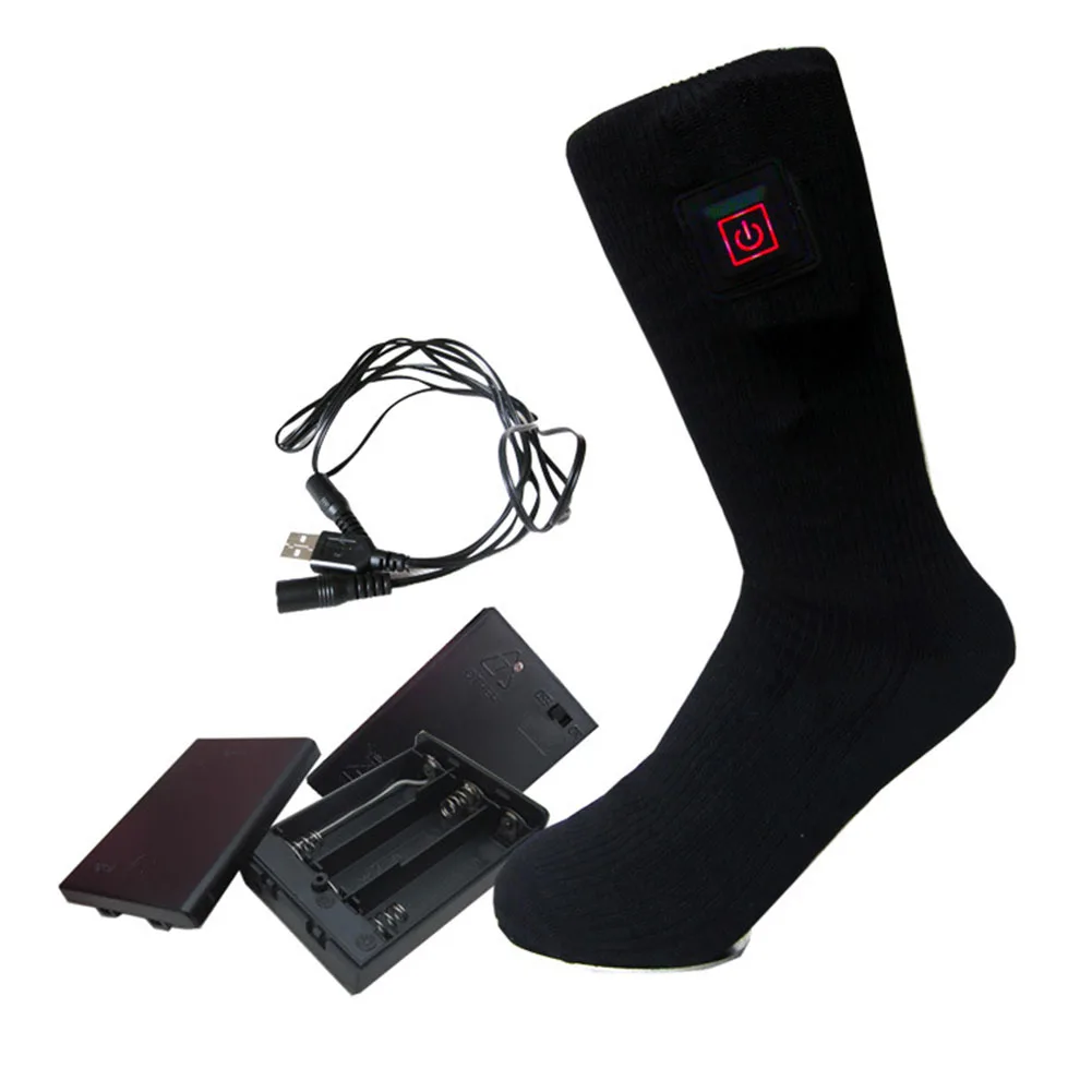 WSKEJI Winter Electric Heating Socks 3 Temperature Remote Control USB Heated Socks Thermal Foot Warmer For Cycling Skiing image 5