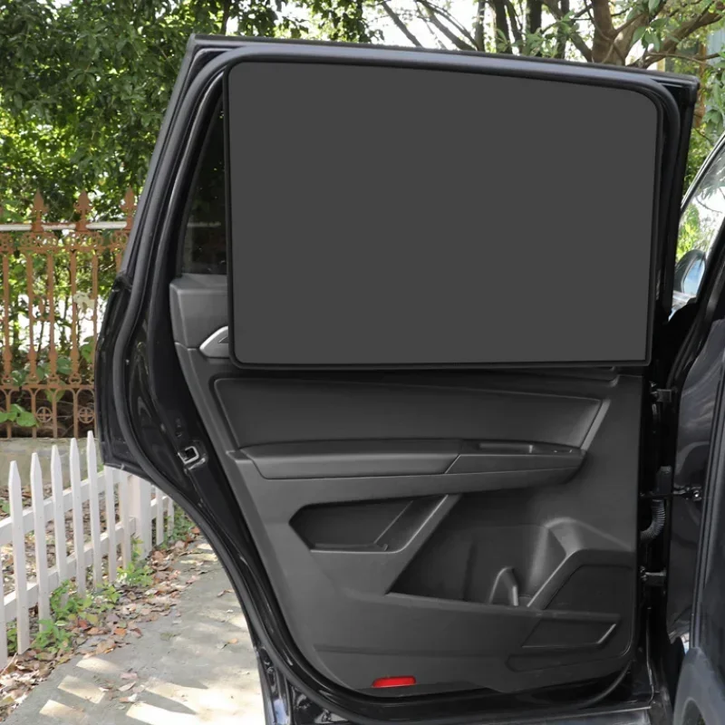 Magnetic curtain protection cover, car window sunshade, summer UV protection, car side front and rear window mesh fabric, car