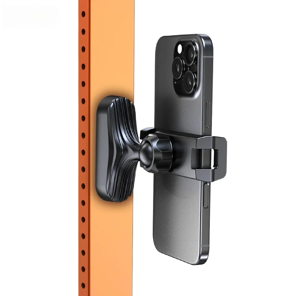 Universal Hands-Free Magnetic Phone Stand 360° Rotatable Magnetic Phone Holder for Gym Forklift, Kitchen, Fits All Mobile Phones