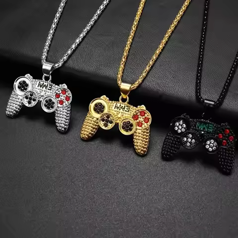 Hip Hop Style Party-Ready Gaming Jewelry Accessories Holiday Gift Idea Game Controller Pendant Necklace