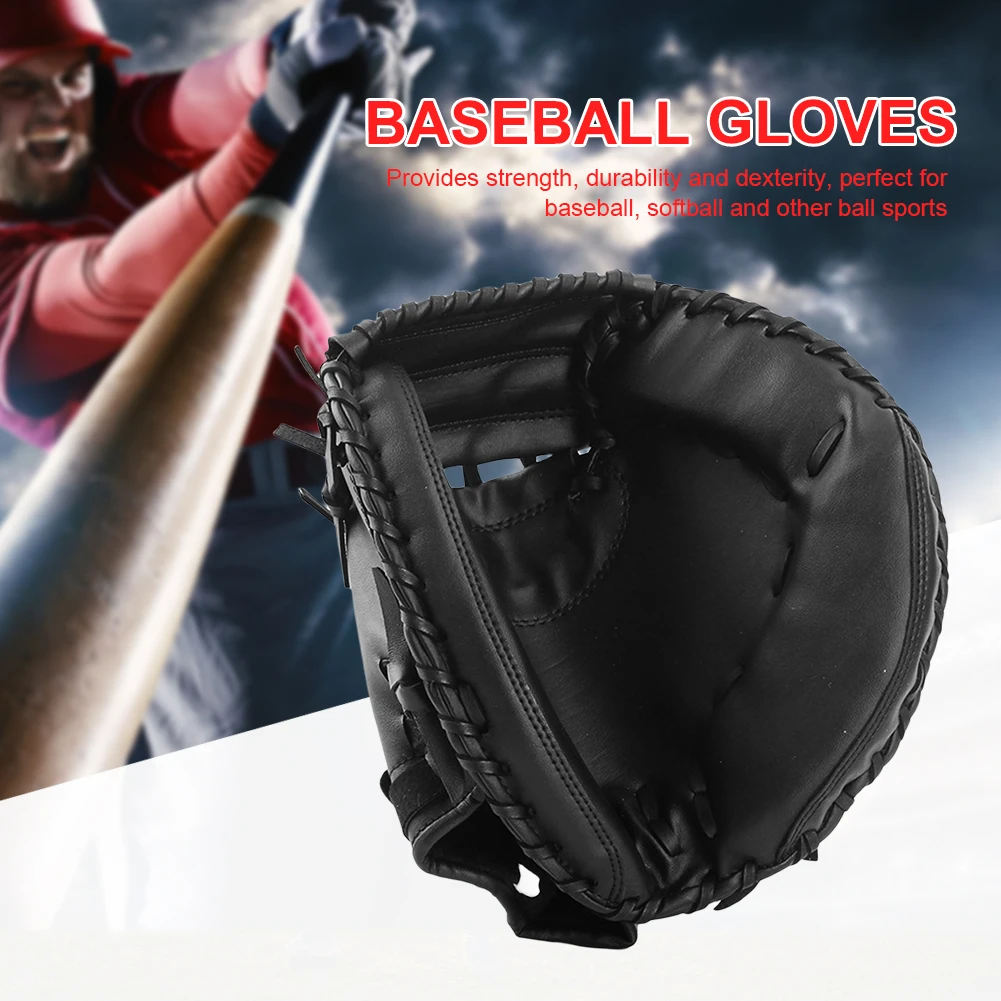 Guante de béisbol resistente al desgaste, guante de campo de béisbol, receptor de Softbol de béisbol, guante receptor de cuero PU para práctica de adultos jóvenes