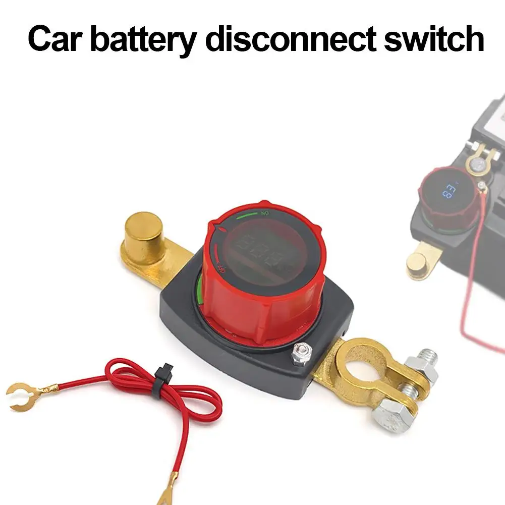 أعلى آخر قطع البطارية 12 فولت-48 فولت مع LED الفولتميتر تيار مستمر 5-60 فولت بطارية قتل تشغيل/إيقاف قطع البطارية للسيارة H3Q0