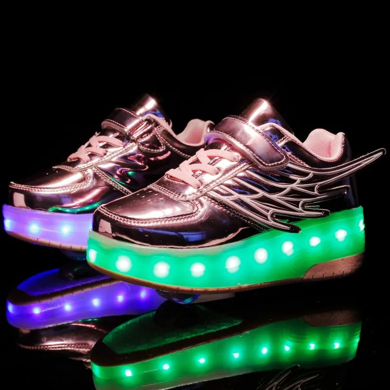 

Boys' & Girls' Kids' Roller Sneakers: 8-Wheel Invisible Roller Skates, 4-Wheel Wheeled Shoes for Students