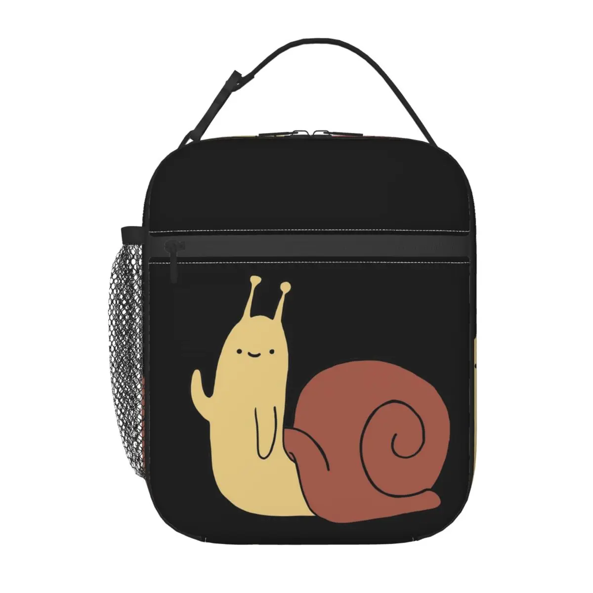 Adventure Time Snail Insulated Lunch Bag for Women Kids Portable Food Boxes Thermal Lunch Box Tote