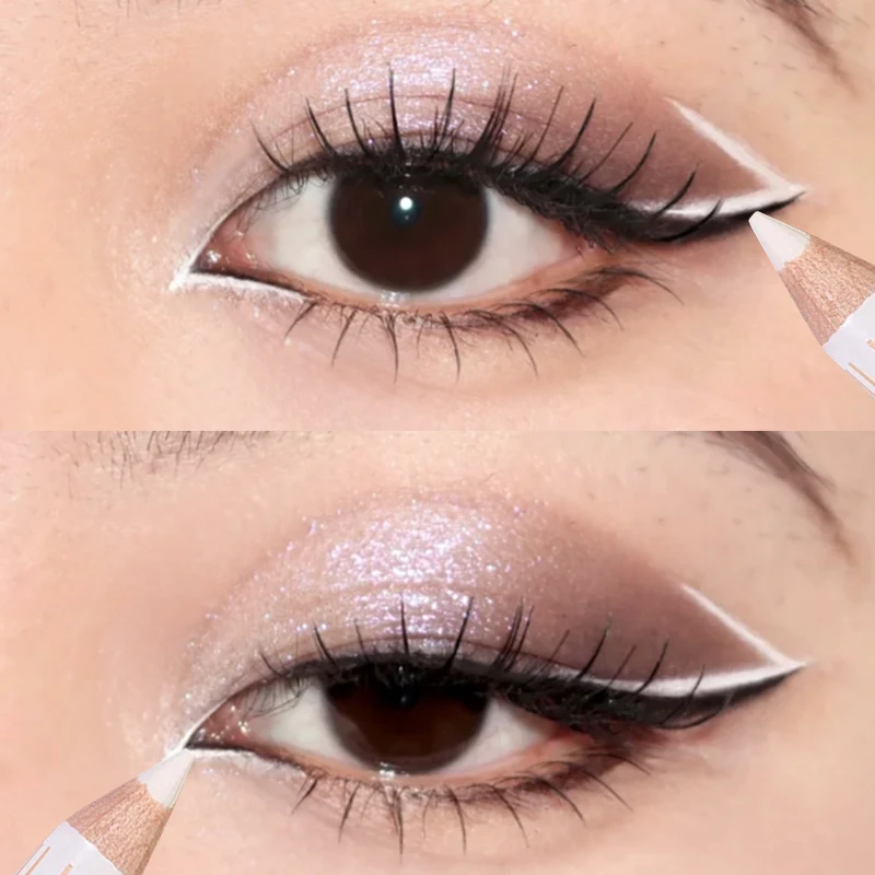 Waterproof Matte White Eyeliner Pencil Makeup Sweatproof No Blooming Lasting Easy To Wear White Eyes Liner Pen Cosmetics Tools