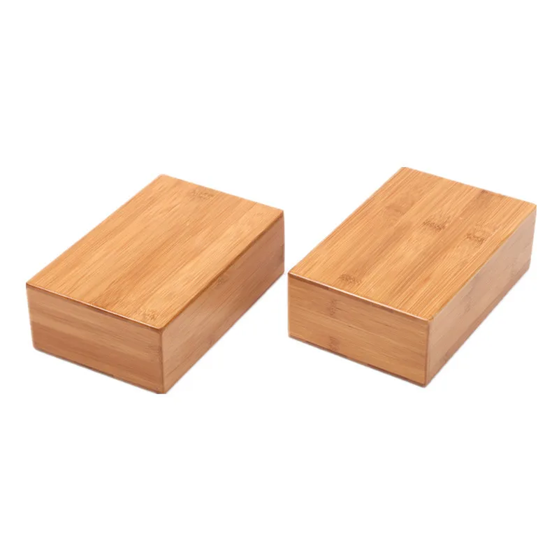 Eco-Friendly Natural Bamboo Yoga Brick Fitness Equipment With Bamboo Wood Grain Design Quality Non-Slip Indoor Yoga Blocks