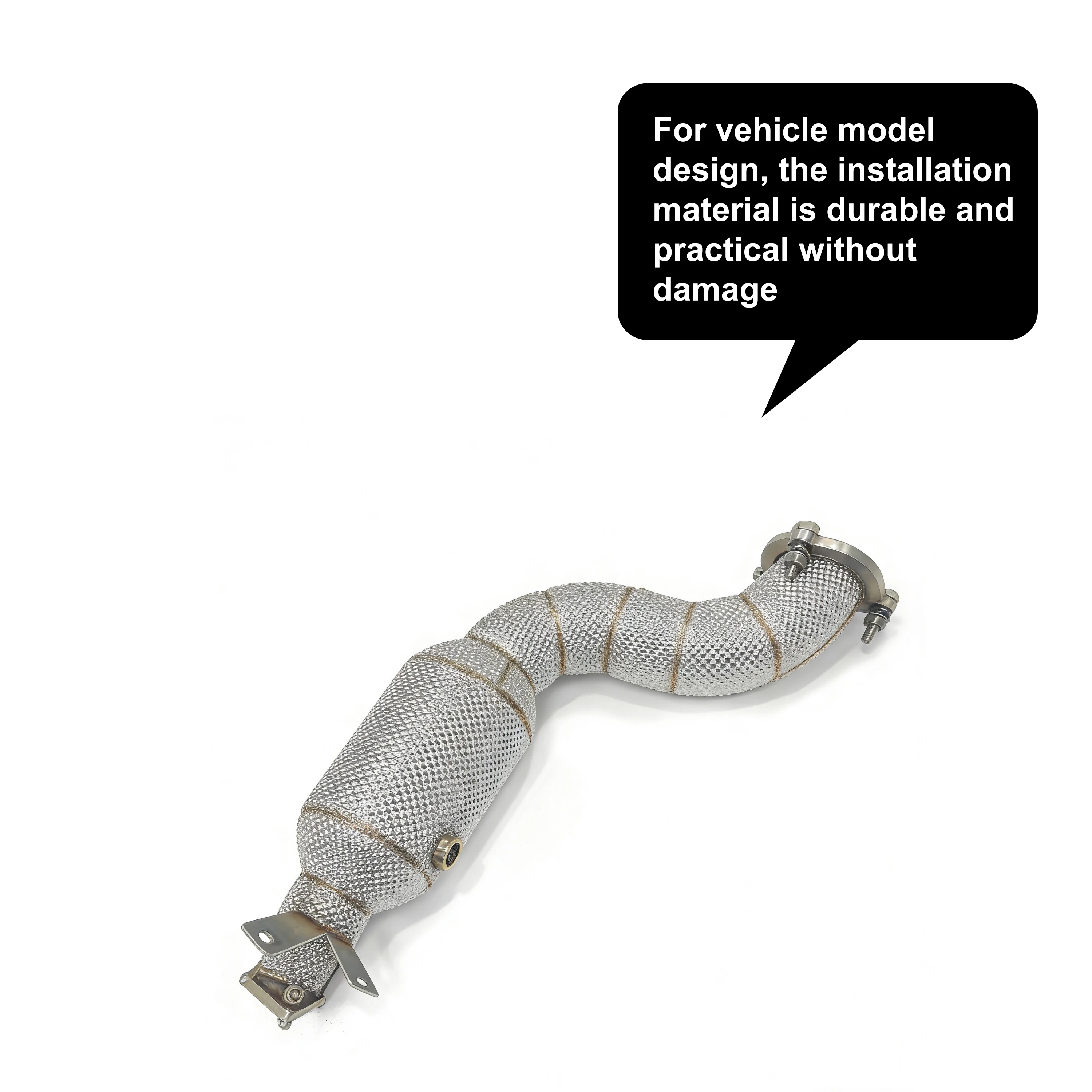 ACE für Mercedes-Benz C180 C200 C250 C260 W204 SUS304 Auspuff High-Flow-Downpipe mit Hitzeschild Hochleistungs-Auspuffrohr – Detail 5