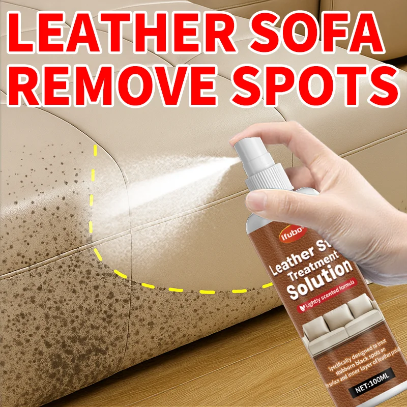 

IFUBO Leather Spot Remover 100ml, Efficient Sofa Stain Cleaner, Car Seat, Couch, Interior, Multi-Surface Spot Treatment Solution
