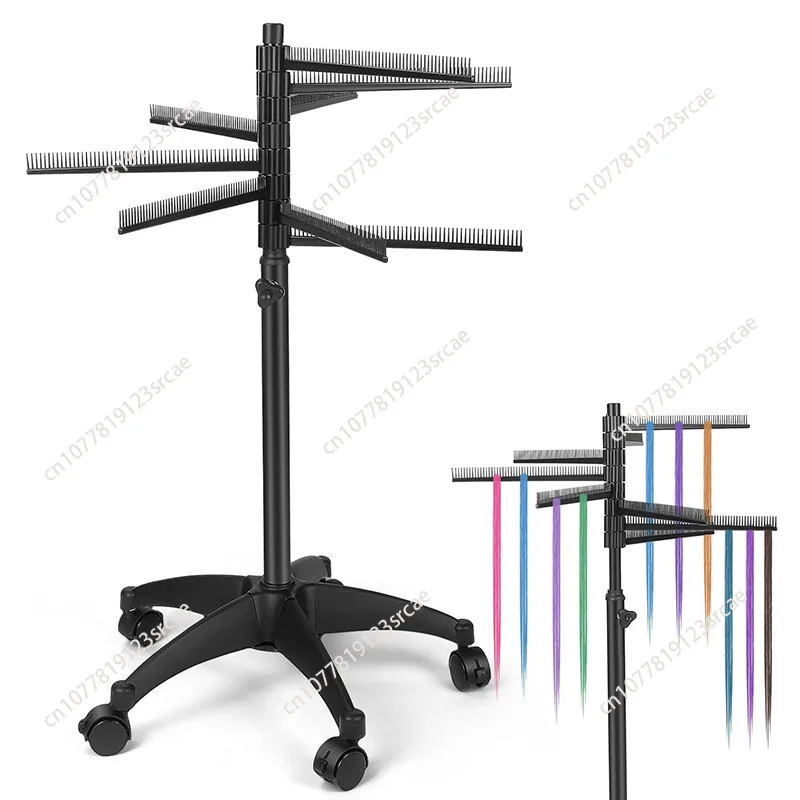 360 ° rotatable wheeled braiding bracket wig storage removable hair piece holder braiding hair distributor