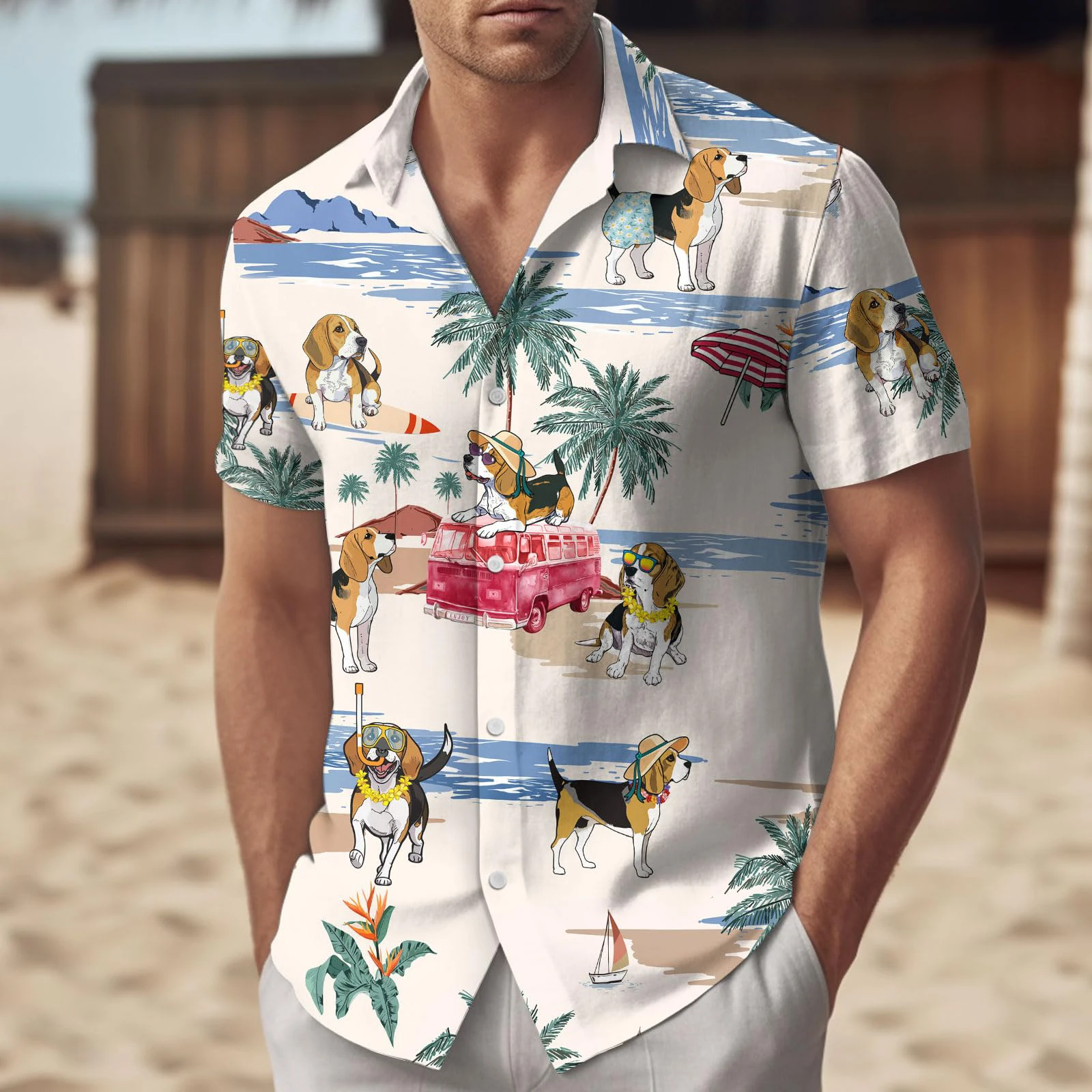 2024 Vintage Rooster Men's Shirts Hawaiian Shirt 3D Printed Funny Animal Shirts For Men Clothing Vacation Casual Tops Lapel