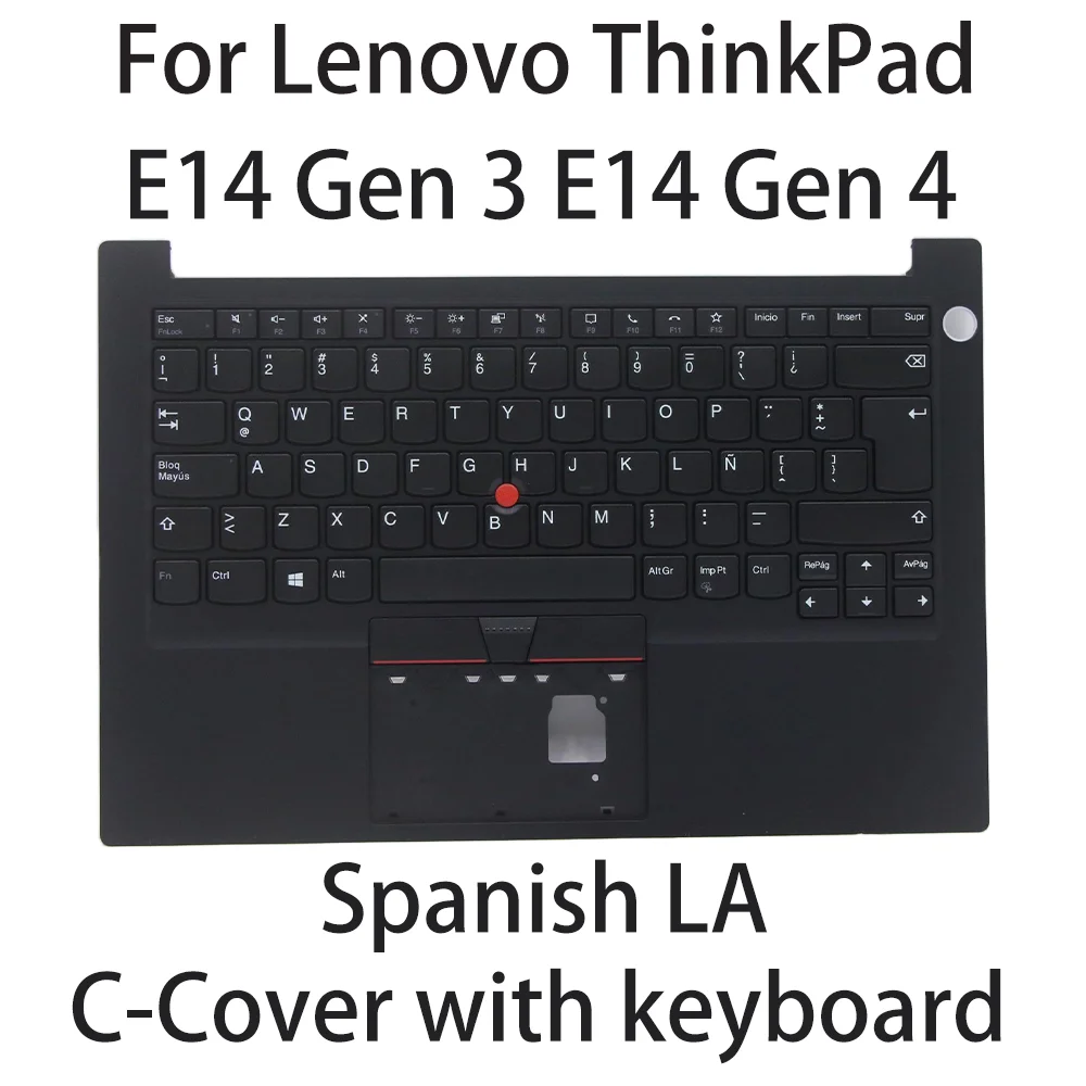 

Новая черная клавиатура с испанской раскладкой для ноутбука Lenovo ThinkPad E14 Gen 3 E14 Gen 4 LA 5M11C47379 5M11C47378 5M11C47377