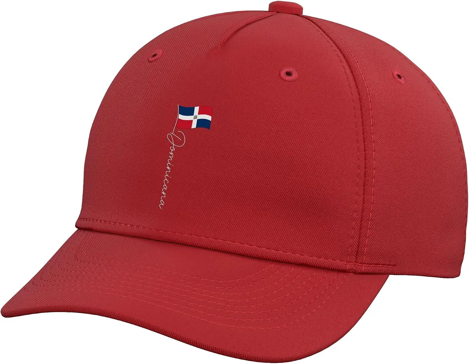 Dominican Republic Signature Flag Pole Elegant Patriotic Adjustable Baseball Hat Summer Casual Travel Cap Printed Soft Cotton