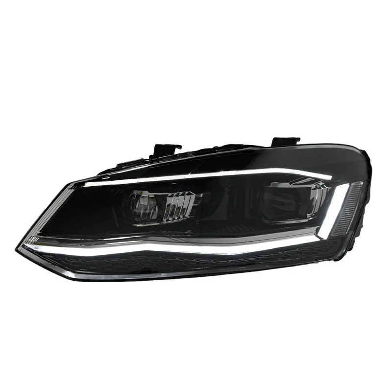 ￼ Suitable Applicable for 2011-2018 Volkswagen POLO Headlight Assembly Full LED Daytime Running Lights Upgraded Flo