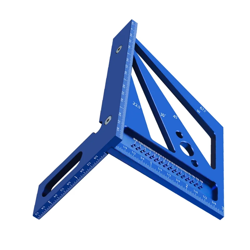 

Premium-Woodworking Measuring Ruler 22.5/30/45/60/67.5Degree Square Ruler Protractor, For Engineer Carpenter Drawing