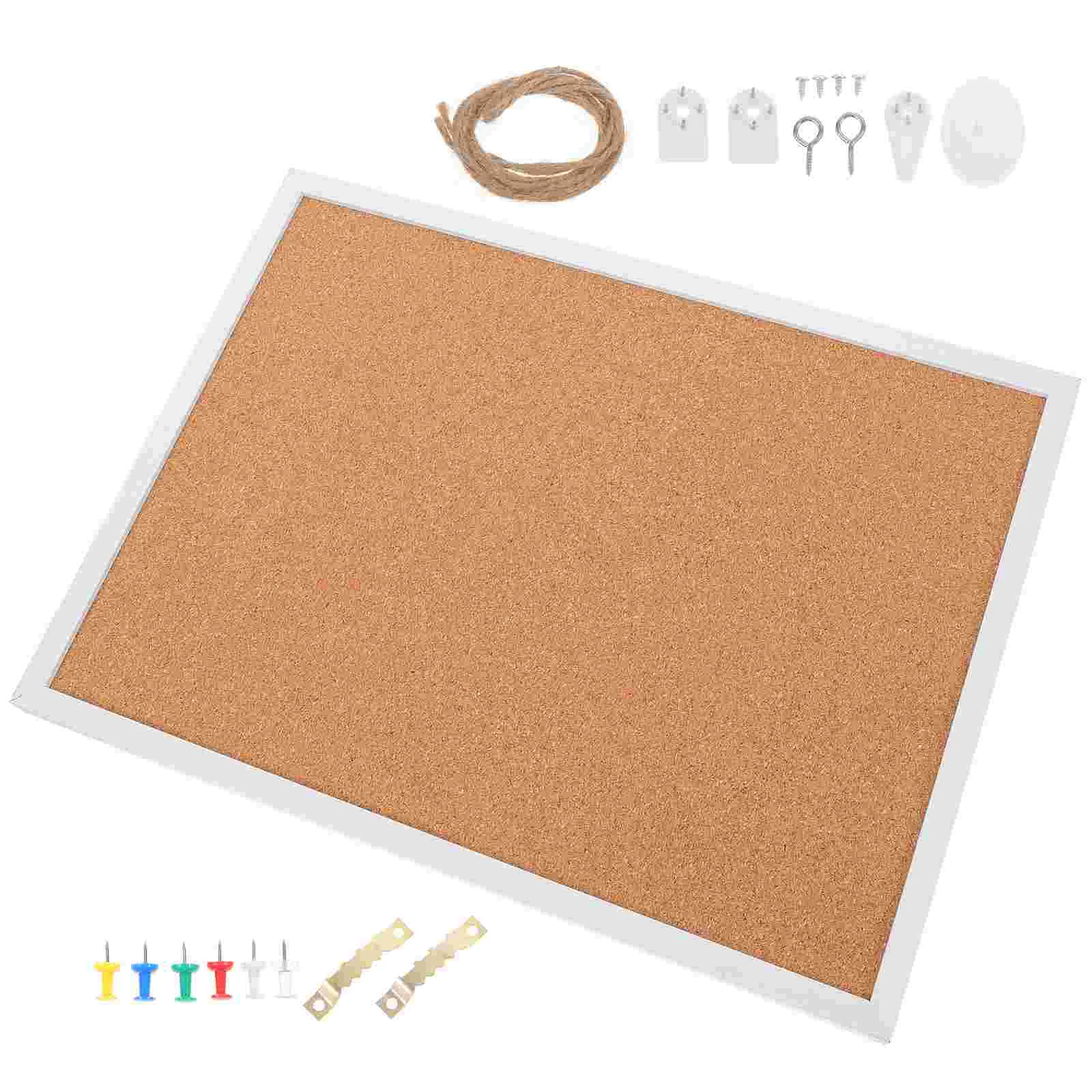 White Framed Cork Board Bulletin Wall for Notes Boards Walls Wooden Notice Office