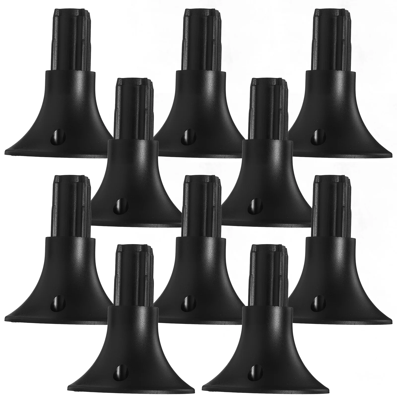 

10pcs Solar Lawn Light Base Black Garden Ground Lamp Holder Replacement Accessories Durable ABS Material Outdoor Use
