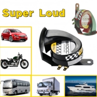 12V Super Loud Snail Horn 130dB Universal Car Motorcycle Boat Truck Electric Signal 510Hz Waterproof Durable Car Speaker Sound