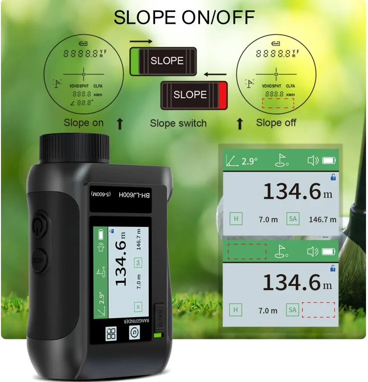 6x magnification Golf Waterproof Rangefinder 800 Meter with Magnet 189g Digital Golf Laser Range Finder with Lcd Screen