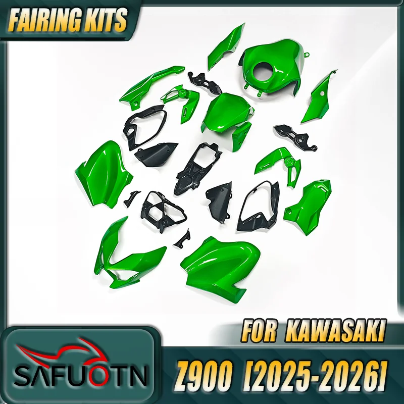 Motorrad ABS Verkleidungs-Kit für Kawasaki Z900 2025 2026 Zubehör Verkleidung Einspritzpaneel Karosserie Rahmenschutz
