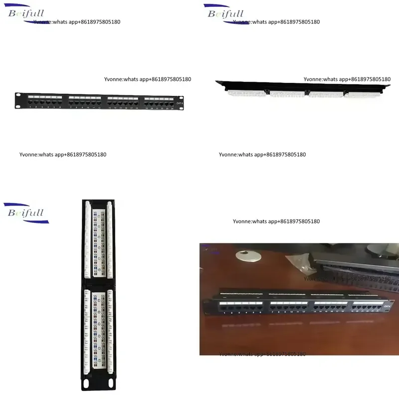 6 Port a Group RJ45 19 UTP Patch Panel 24 Port Cat6 Cat5e with or Without Led Light