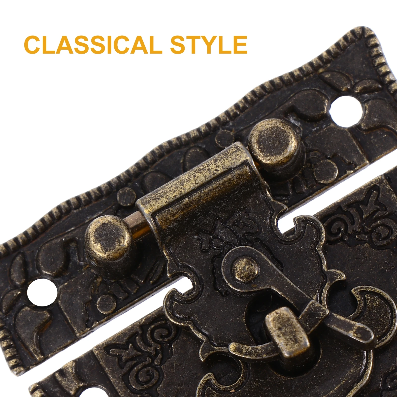 

4 Pcs Alloy Square Buckle Vintage Case Locks Sturdy Drawer Hasps Cabinet Latch Buckles Jewelry