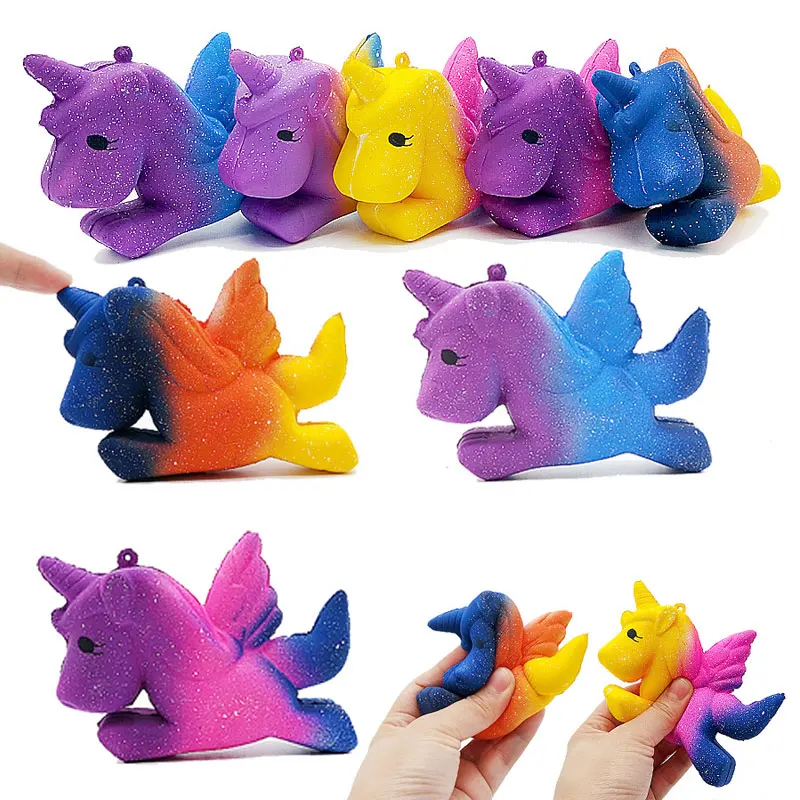 

Kawaii Flying Horse Unicorn Squishy Slow Rising Squeeze Pu Material Children's Decompression Toys Cartoon Christmas Gifts ZG132