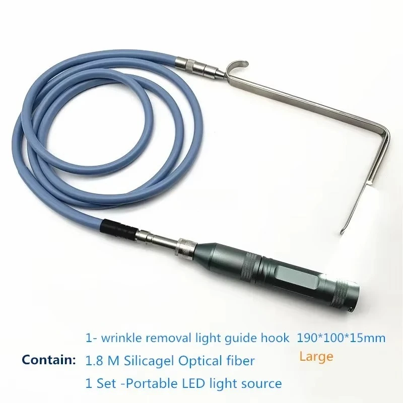 Breast Retractor with Light Guide Pull Hook Wrinkle Removal Hook Nasal Hook and Fiber Plastic Surgery