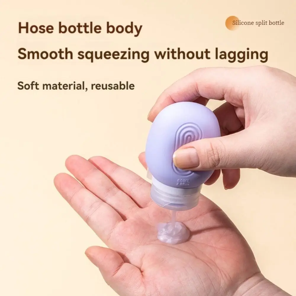 Nouveau 60/90ml bouteille vide rechargeable Silicone salle de bain presser Tube bouteille Lotion shampooing conteneur voyage Lotion shampooing bouteille